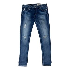 AG Adriano Goldschmied Super Skinny Ankle Jeans in Blue